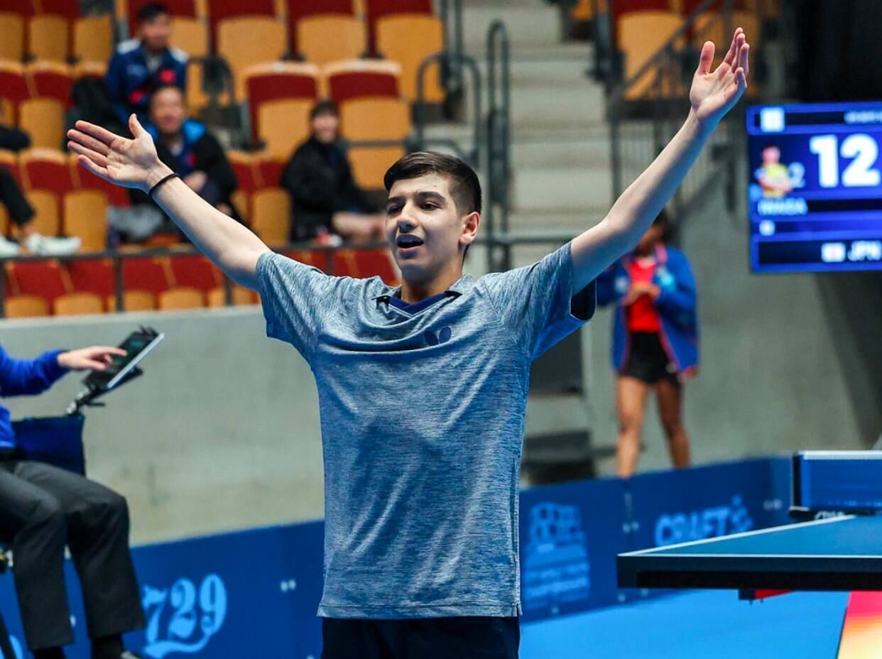 Iran’s table tennis prodigy climbs to third place in world rankings